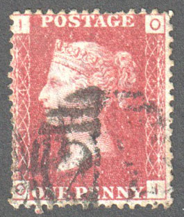 Great Britain Scott 33 Used Plate 114 - OI - Click Image to Close